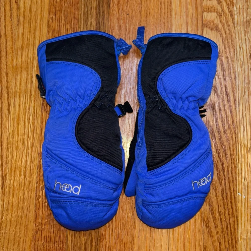 Head Insulated Mittens Size Small Blue Like New